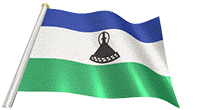 Lesotho flag pole animated 4