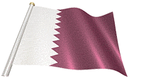 Qatar flag pole animated