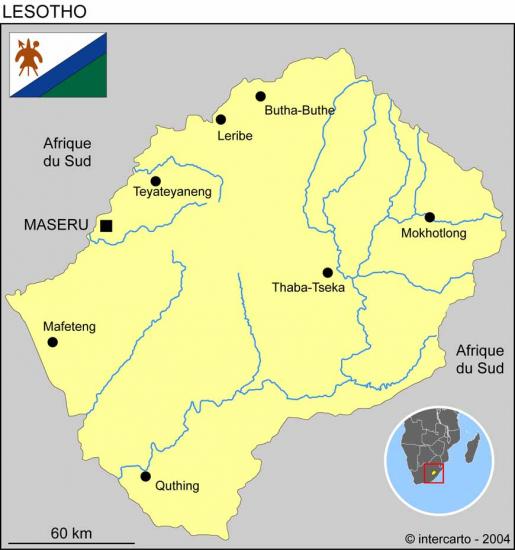 Carte Lesotho 22