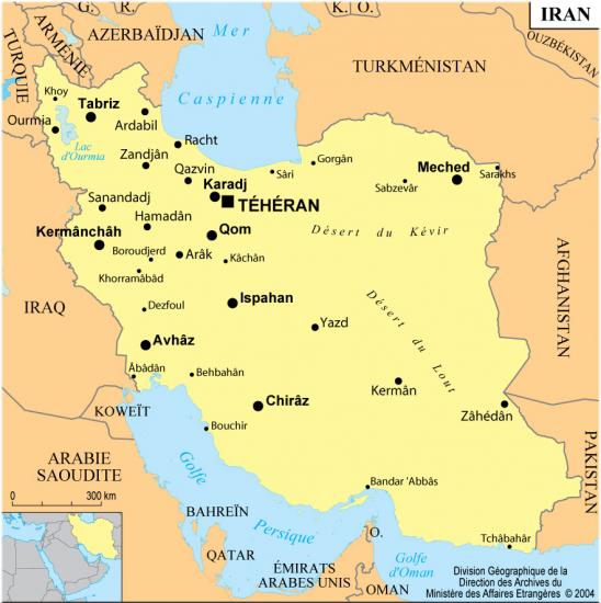 IRAN CARTE MAE FRANCE