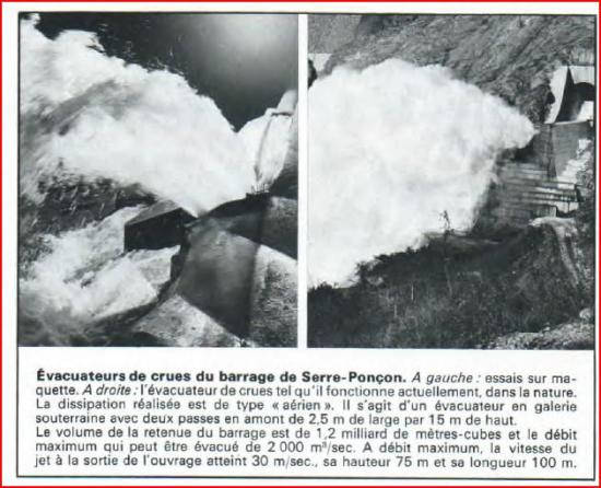 LABO 1969 Evacuateur de crues Barrage Serre Poncon
