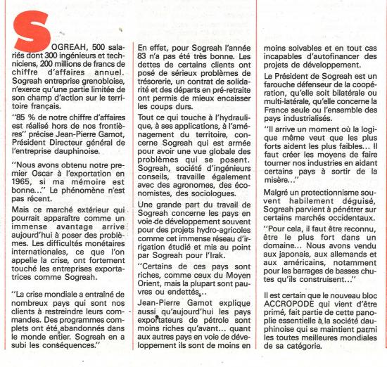 1984 sogreah a l honneur janvier texte