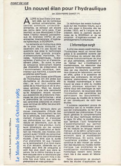 1985 article le monde gamot 26 oct 1985
