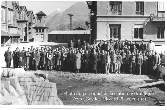 2 station hydraulique neyret beylier et son personnel en 1941 texte