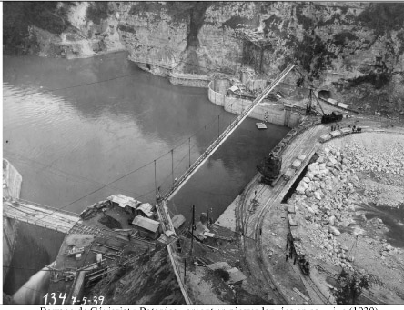 Barrage de genissiat batardeau 1939