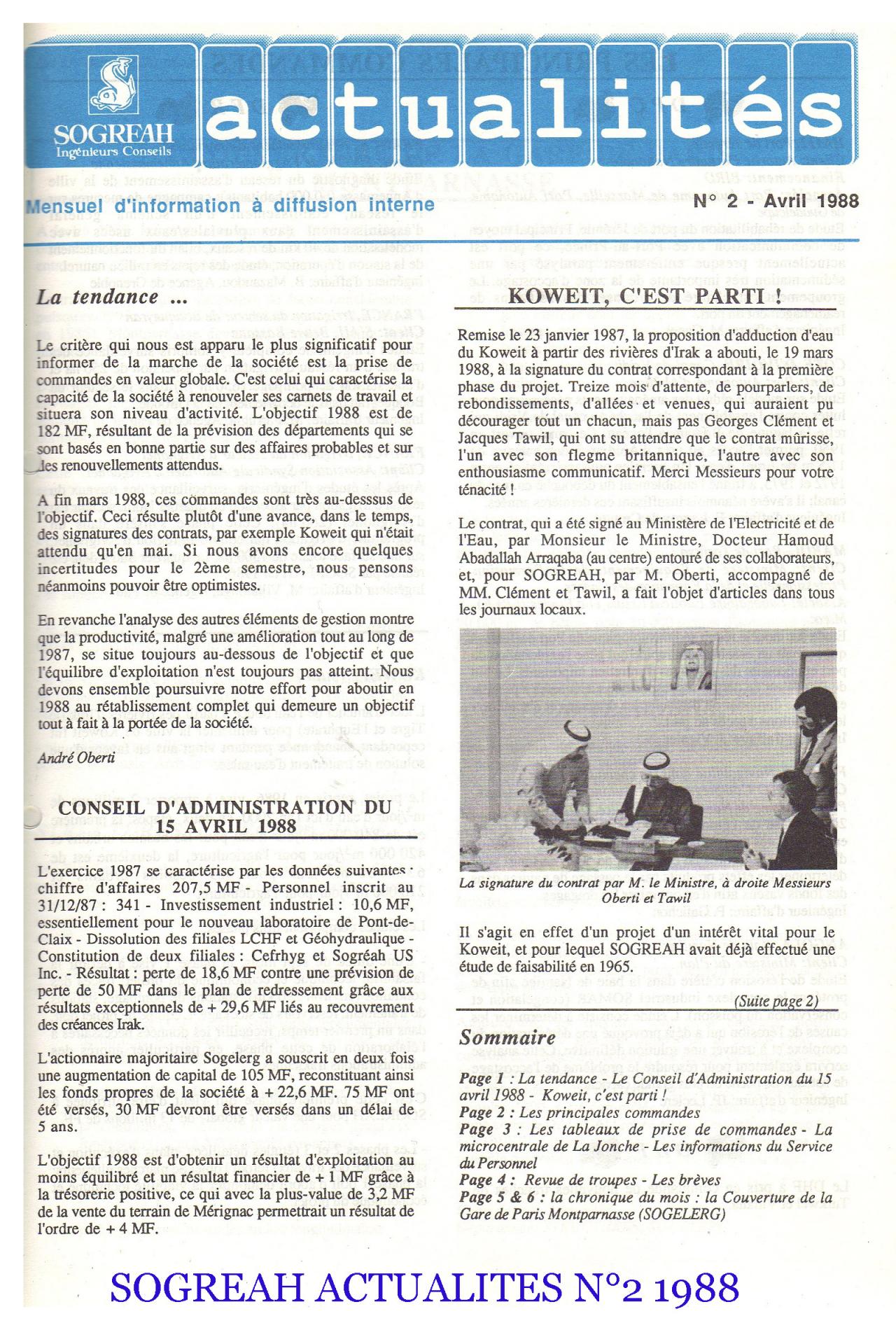 Koweit n 2 avril 1988 page 1 a