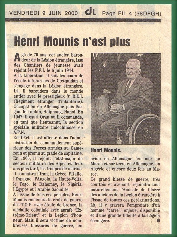 Mounis henri dl 9 juin 2000